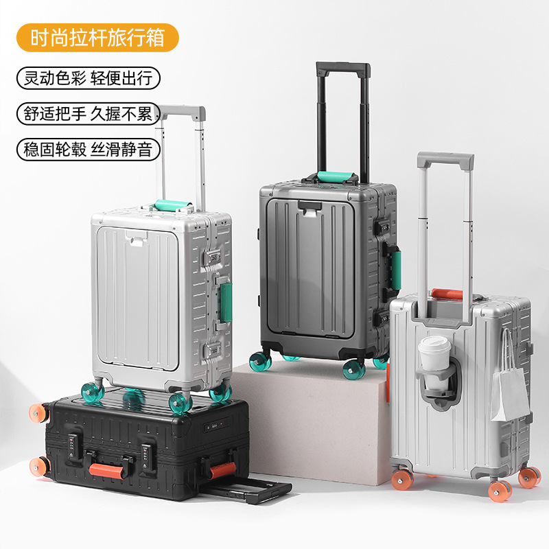 New 2026 All-Aluminum Magnesium Alloy 28-Inch Trolley Suitcase for Women 20inch - Carry-On Luggage for Men, Stylish Injection-Molded Wheels, Password Lock Suitcase New 2026 All-Aluminum Magnesium Alloy 28-Inch Trolley Suitcase for Women 20inch - Carry-On Luggage for Men, Stylish Injection-Molded Wheels, Password Lock Suitcase