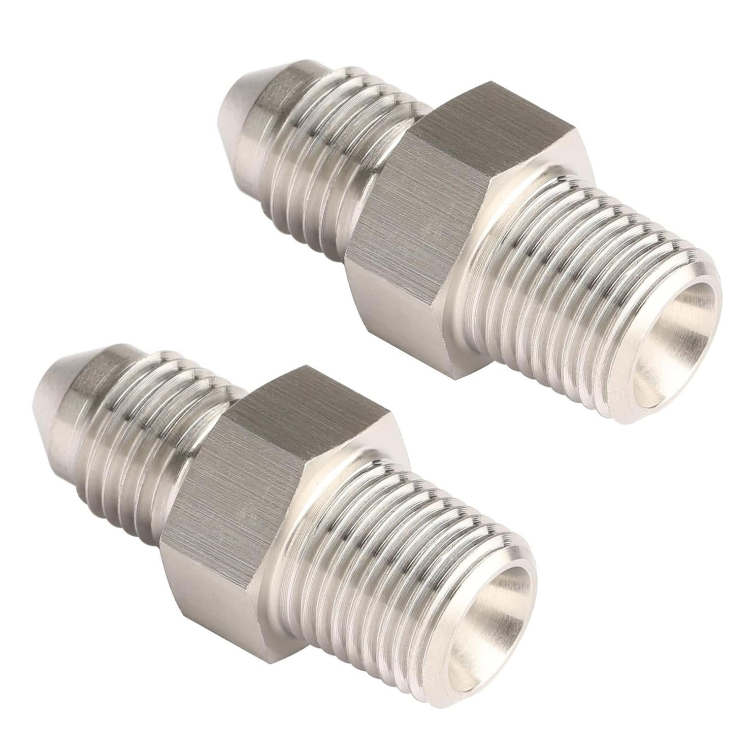 AN3-AN16 Automotive and Motorcycle Modification Parts Fuel Brake Pipe Connector Stainless Steel Straight Oil Pipe Threaded Adapter