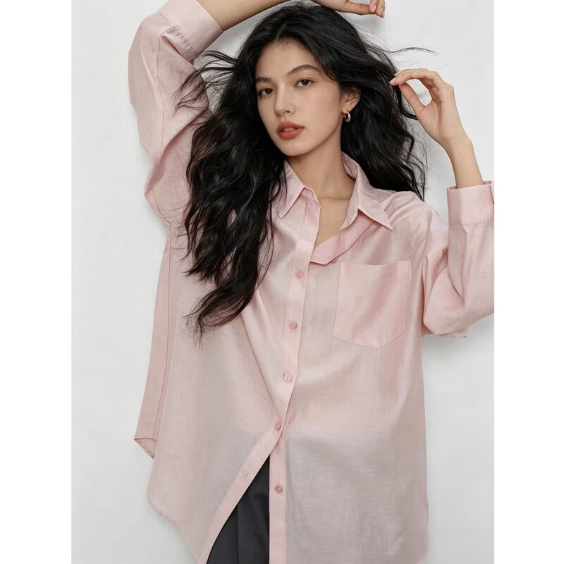 Havegan/Tencel Sun Protection Shirt for Women, Suitable for Commuting, Spring 2026 New Style, Long-Sleeve, Loose Design Havegan/Tencel Sun Protection Shirt for Women, Suitable for Commuting, Spring 2026 New Style, Long-Sleeve, Loose Design