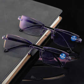 厂家直供智能调节极简双光看远看近老花镜 热销 中老年人小礼品