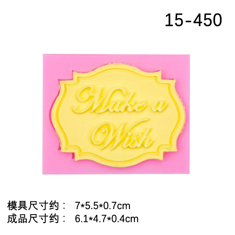 Chocolate fondant molde de silicona para hornear pastel decoración Feliz cumpleaños