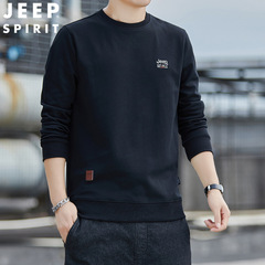 主推金jeepスピリット秋丸首長袖tシャツ男性運動ゆるいパーカー男性潮牌上着hl7151