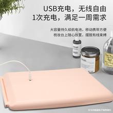 新款LED带灯触摸化妆镜翻盖便携折叠镜大镜面补妆镜淑妃镜化妆镜