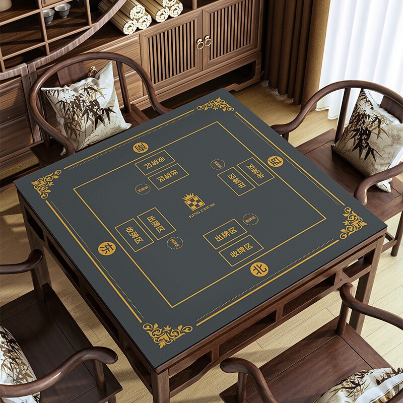 Chinese-style Guandan tablecloth made of diatomaceous earth, water-absorbent and non-slip mat for playing cards, hand-cranked mahjong table mat, noise-reducing tablecloth