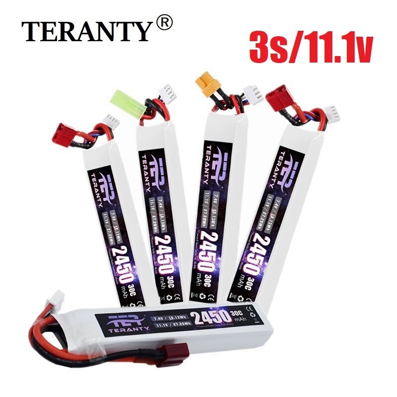 11.1V lithium battery 2450mAh 30C water bomb modified toy accessories support battery 3S lithium battery