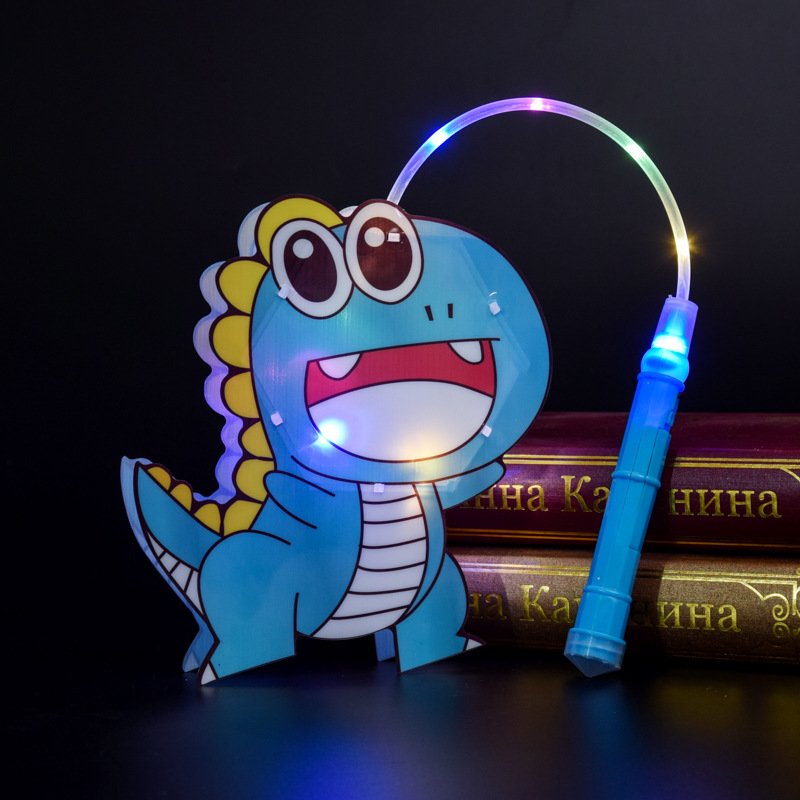 Hexagonal lantern-dinosaur
