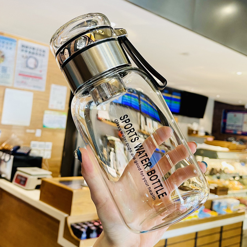 Hottest-selling style high-temperature resistant glass water cup large capacity tea separation summer 1000ml high borosilicate portable water cup