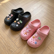 夏季洞洞拖鞋女居家室内EVA厚底耐磨静宿舍情侣外穿通用凉拖鞋男