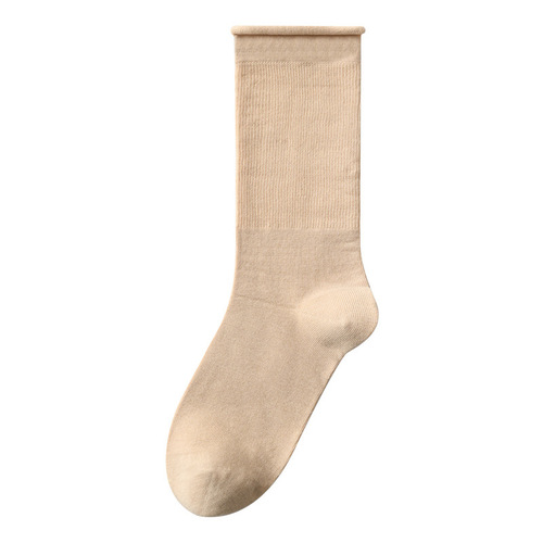 Pure cotton socks women's autumn and winter mid-calf socks trendy Japanese ladies ins mid-length cotton socks spring and autumn ladies pile socks