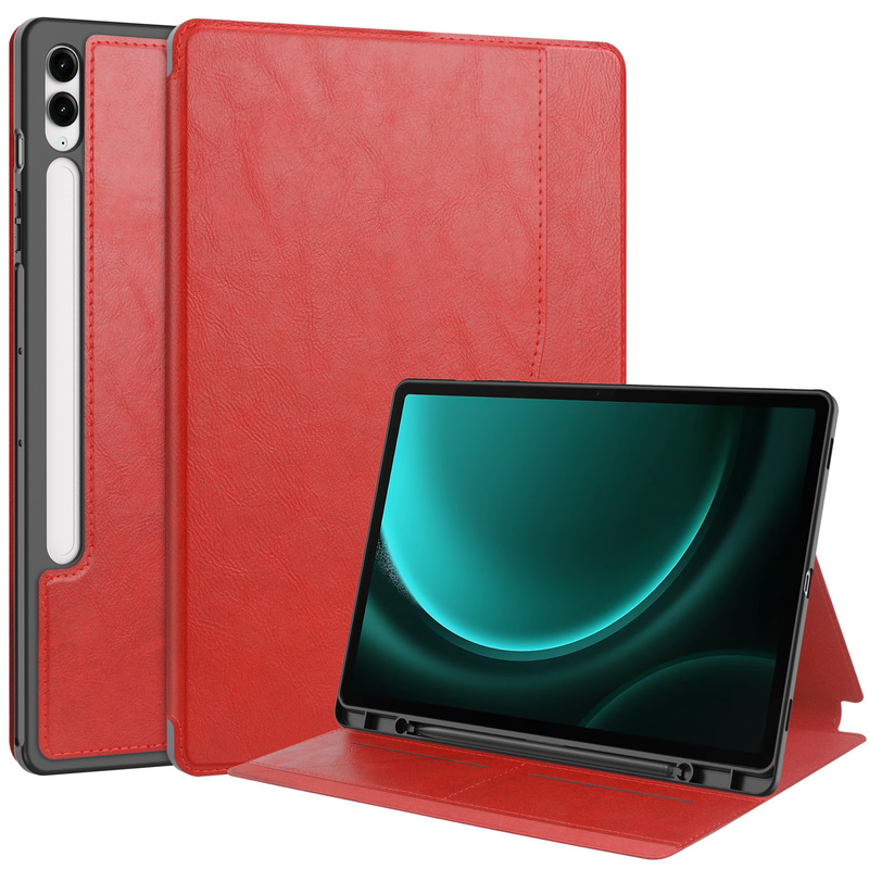 For Samsung Tab S9FE 12.4 Tablet Protective Cover s9plus Multifunctional Extraordinary Business X610 Leather Cover
