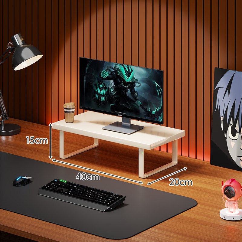 Soporte Elevador para Monitor de Computadora de Madera Organizador para Escritorio