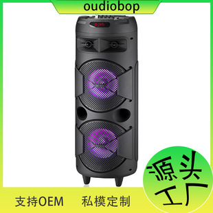 Bk-8802 Dual Eight-Inch 40W Speaker Bluetooth Audio Home Ktv with Microphone Karaoke Speaker Subwoofer Wireless
