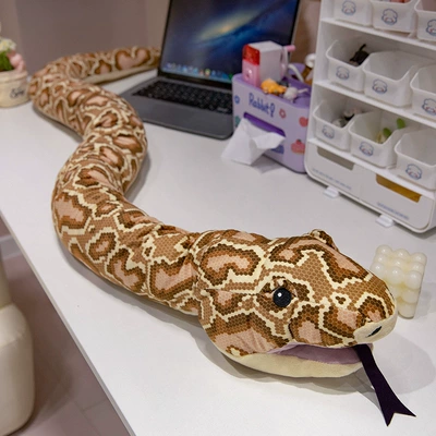 Simulation Python Doll Plush Toy Snake Pillow Cushion Horrifying Scary Rag Doll Funny Tricky Gift Female (Oyuncaq yastıqlar) - python-120cm025kg