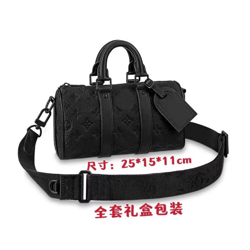 新款keepall25 枕头包压花单肩包滚筒包圆筒包时尚斜挎包男女通用|undefined