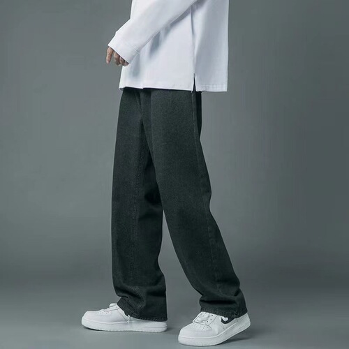 Dad Jeans for Men - Korean Version Fashion Spring and Summer New Arrival Loose Straight Leg Drop-in American Wide Leg Floor-Length Pants