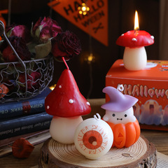 ハロウィン立体キノコ香りキャンドルかわいくて奇妙なキャンドルセットハロウィン雰囲気装飾大豆混合ワックス