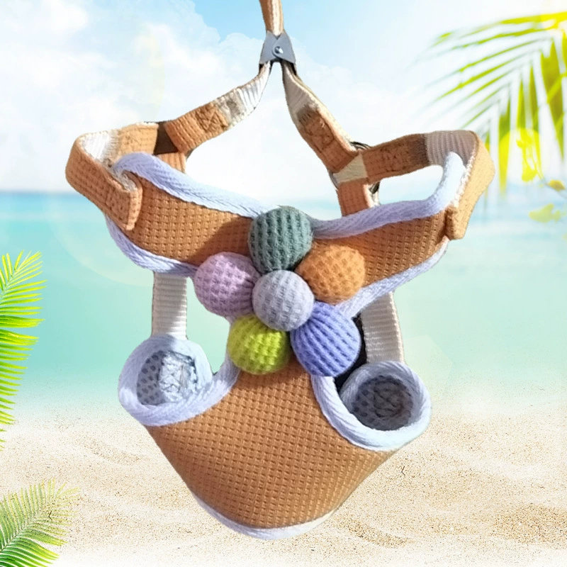 Шлейка для маленьких собак (тедди, бишон, померанский шпиц), поводок для собак, поводок-жилет для собак, поводок для домашних животных