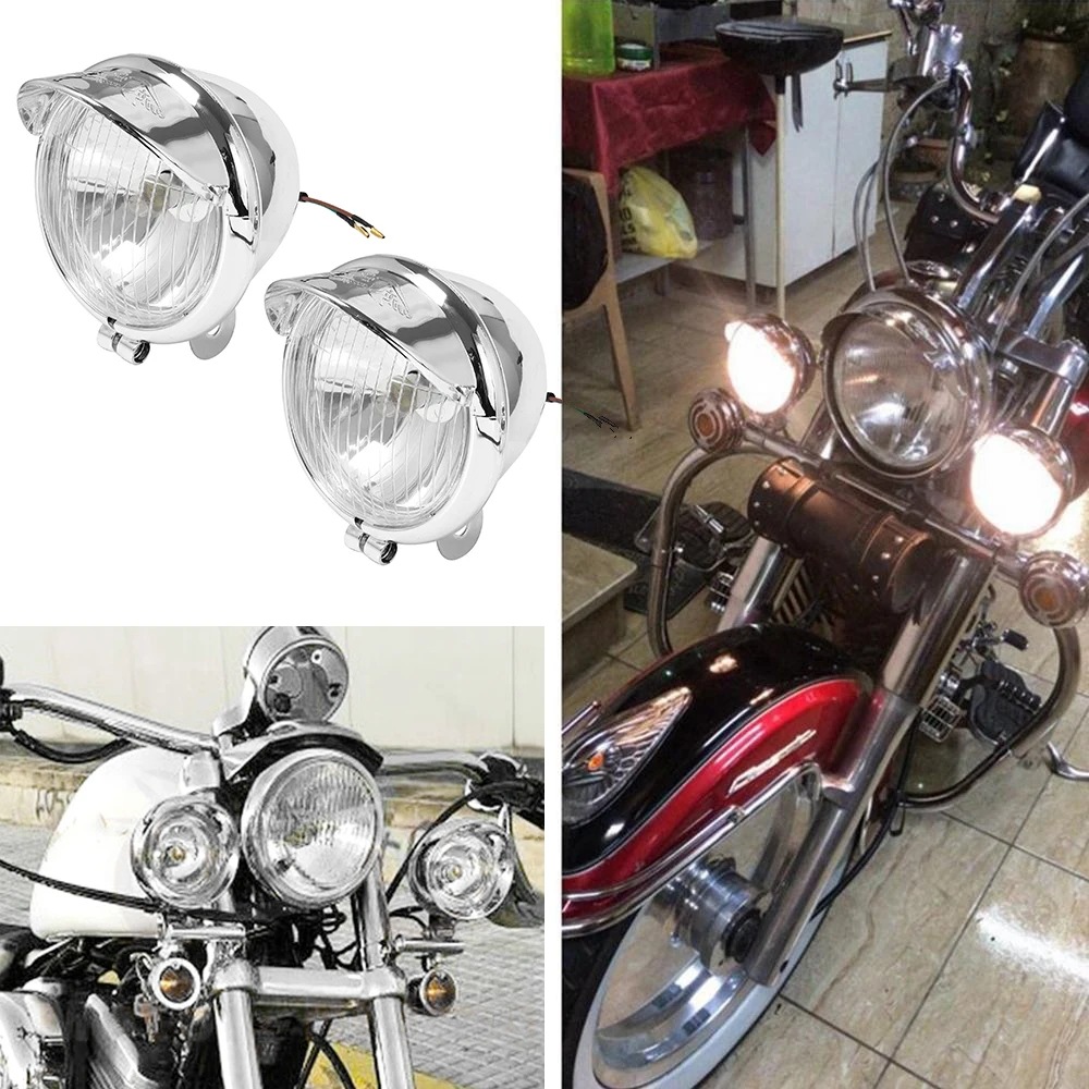 Motorcycle accessories Harley Cruise Prince modified universal retro type installation auxiliary small fog lamp spotlight