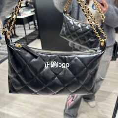 2025夏季新款菱格真皮腋下女包小众设计百搭饭盒包单肩斜挎女包包