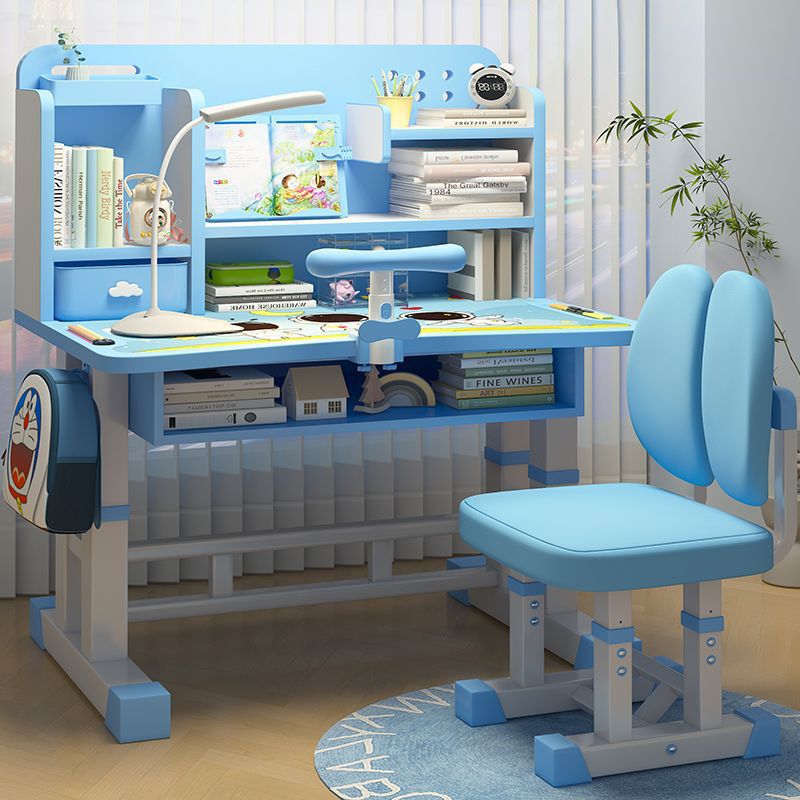Children's Study Table, Desk for Primary School Students, Home Writing Desk, Bedroom Study Table, Adjustable Height Desk and Chair Set Children's Study Table, Desk for Primary School Students, Home Writing Desk, Bedroom Study Table, Adjustable Height Desk and Chair Set