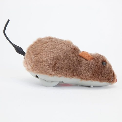 Cross-border Amazon best-selling new and unique clockwork plush mouse trick dog and cat pet toy that can run and wag its tail