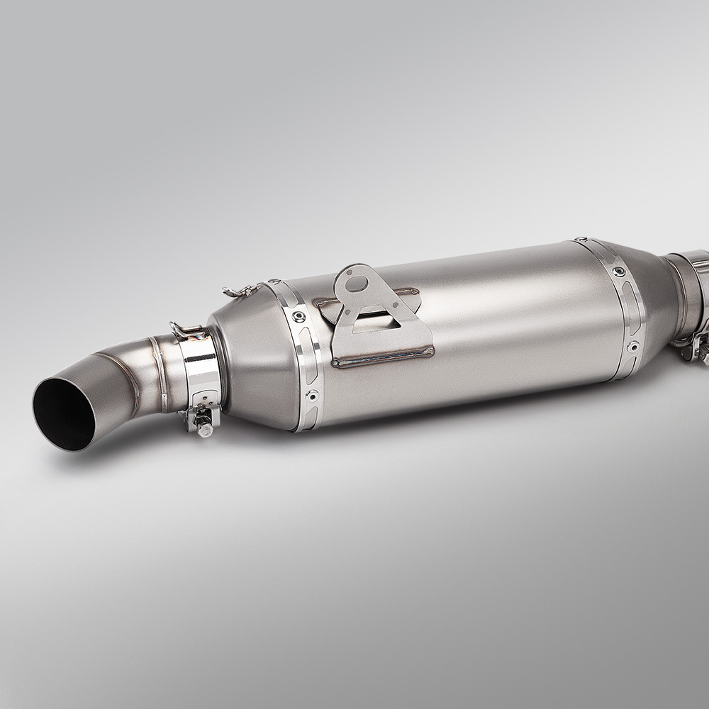 Motorcycle modification suitable for MT09 XSR900 bottom outlet back pressure drum front section exhaust pipe and tail section silencer