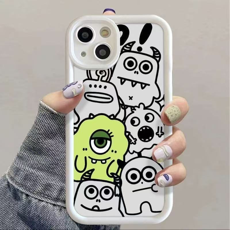 Monstruos europeos y americanos para iPhone 16pro funda para teléfono móvil Apple 15 anti-caída 14 dibujos animados 13promax nuevo 12x