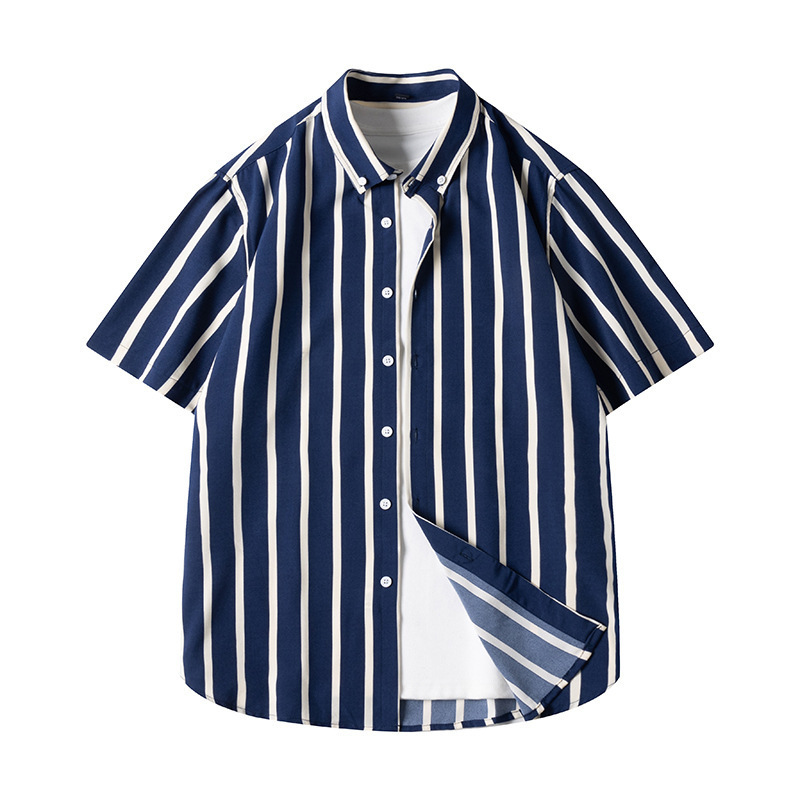 Short Sleeve Shirt Men's Quality Summer New Thin Fashionable Shirt Trendy Breathable Loose Half Sleeve Casual Top