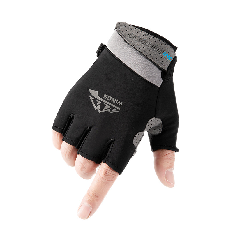 Cyclisme Sports pour hommes et femmes Demi-doigt mince Dign respirant antidérapant résistant à l'usure glace soie crème solaire extérieur_voghion.com