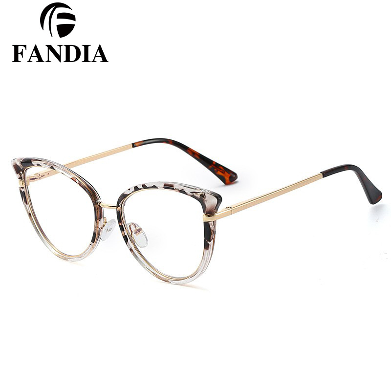 95303 nueva moda Comercio exterior TR gafas ópticas ojo de gato marco anti-azul gafas de luz hembra fábrica en stock venta al por mayor