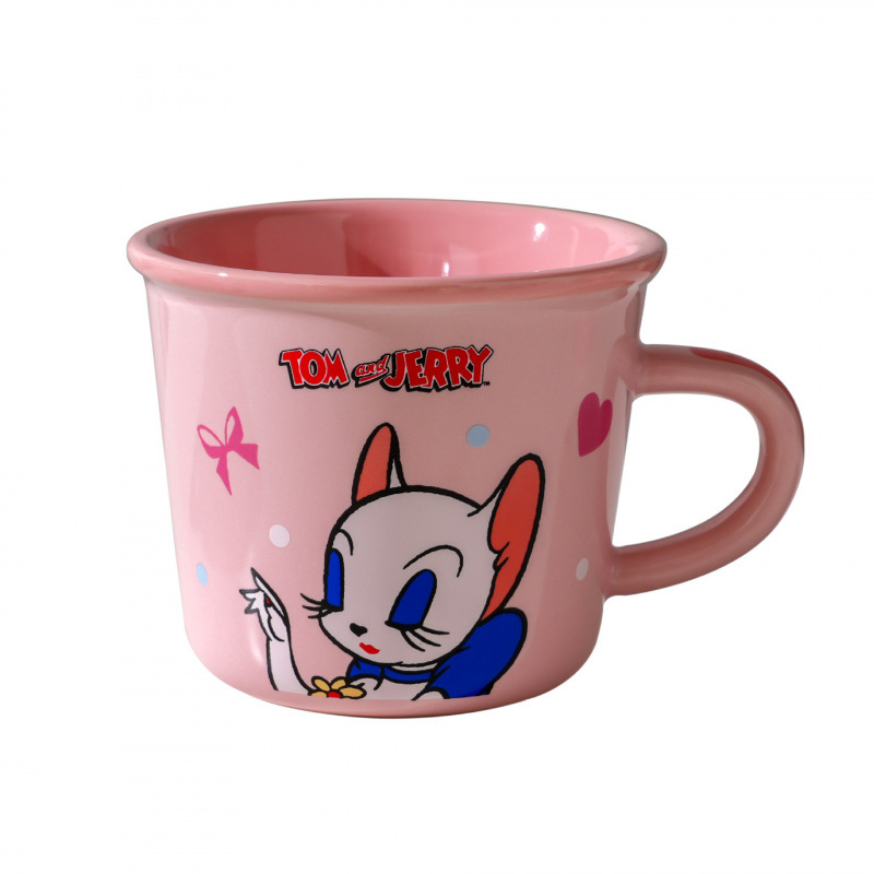 Gatos y ratones autorizados auténticos tazas de cerámica lindas tazas de agua de escala casera tazas de desayuno para niños