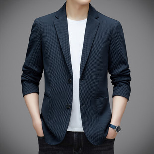 Men's Small Suit Jacket 2024 Spring and Autumn Business Fashion Top Casual All-match Slim-fit Suit Men's Fashion