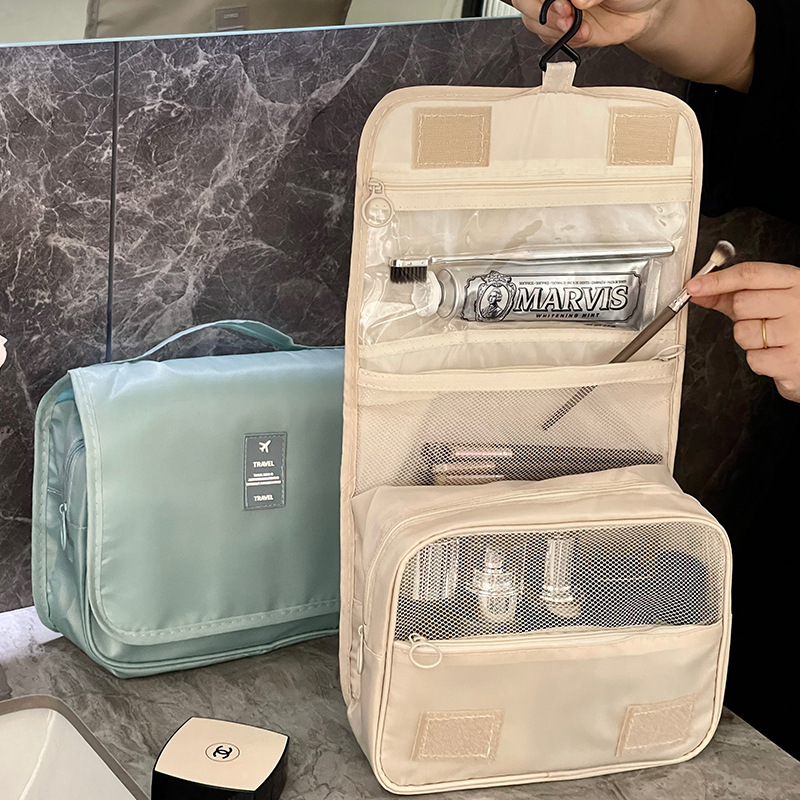 2024 nueva bolsa de maquillaje portátil de gran capacidad para mujeres bolsas de almacenamiento plegables para productos de cuidado de la piel de viaje bolsas de lavado bolsas de almacenamiento