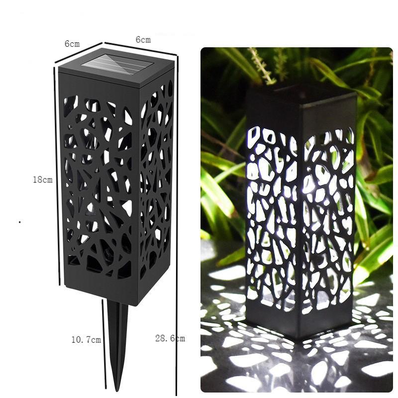 Cross-border solar hollow ground lights courtyard garden ground lights waterproof landscape solar lawn lights