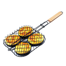 户外BBQ烤网烧烤夹烤饼夹子户外烧烤专用烧烤夹板网