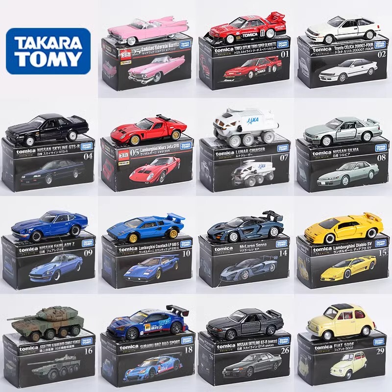 Tomy Domeka Black Box Tp Series Alloy Car Toyota Subaru Car Model Boy Sports Car Ornament Toy