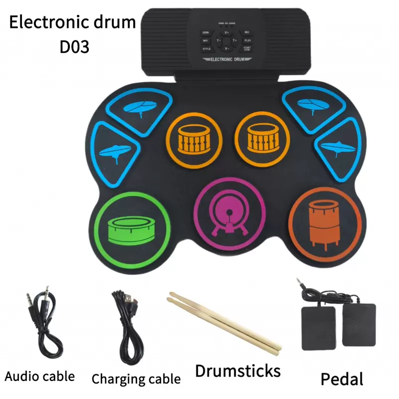 便携式简易版游戏鼓架子鼓家用迷你形锣鼓小学生成人架子鼓电子鼓
