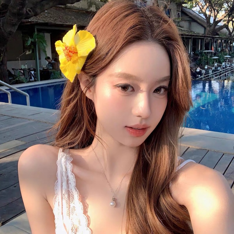 早春配饰玫瑰花白色花朵发夹大号鸭嘴夹女2025年新款高级感发饰品|undefined