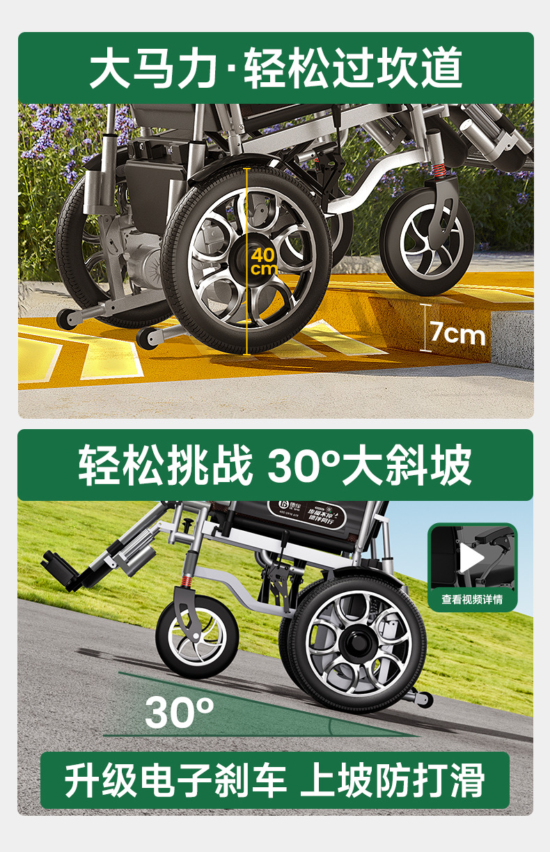 Deban electric wheelchair is an intelligent, fully automatic, portable, foldable, reclining mobility aid for the elderly and disabled
