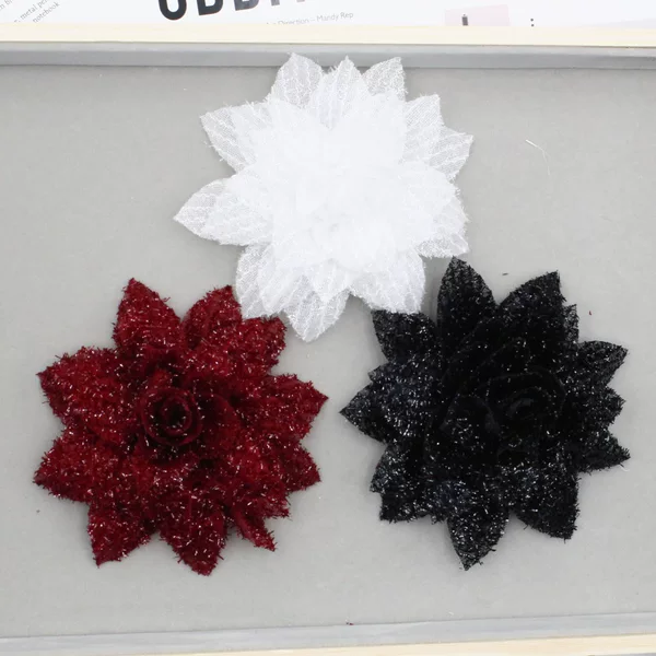Mesh Thorn Rose DIY Handmade Fabric Flowers Clothing Accessories Head Flower Hairpin Accessories Hair Ornaments Retro Style
