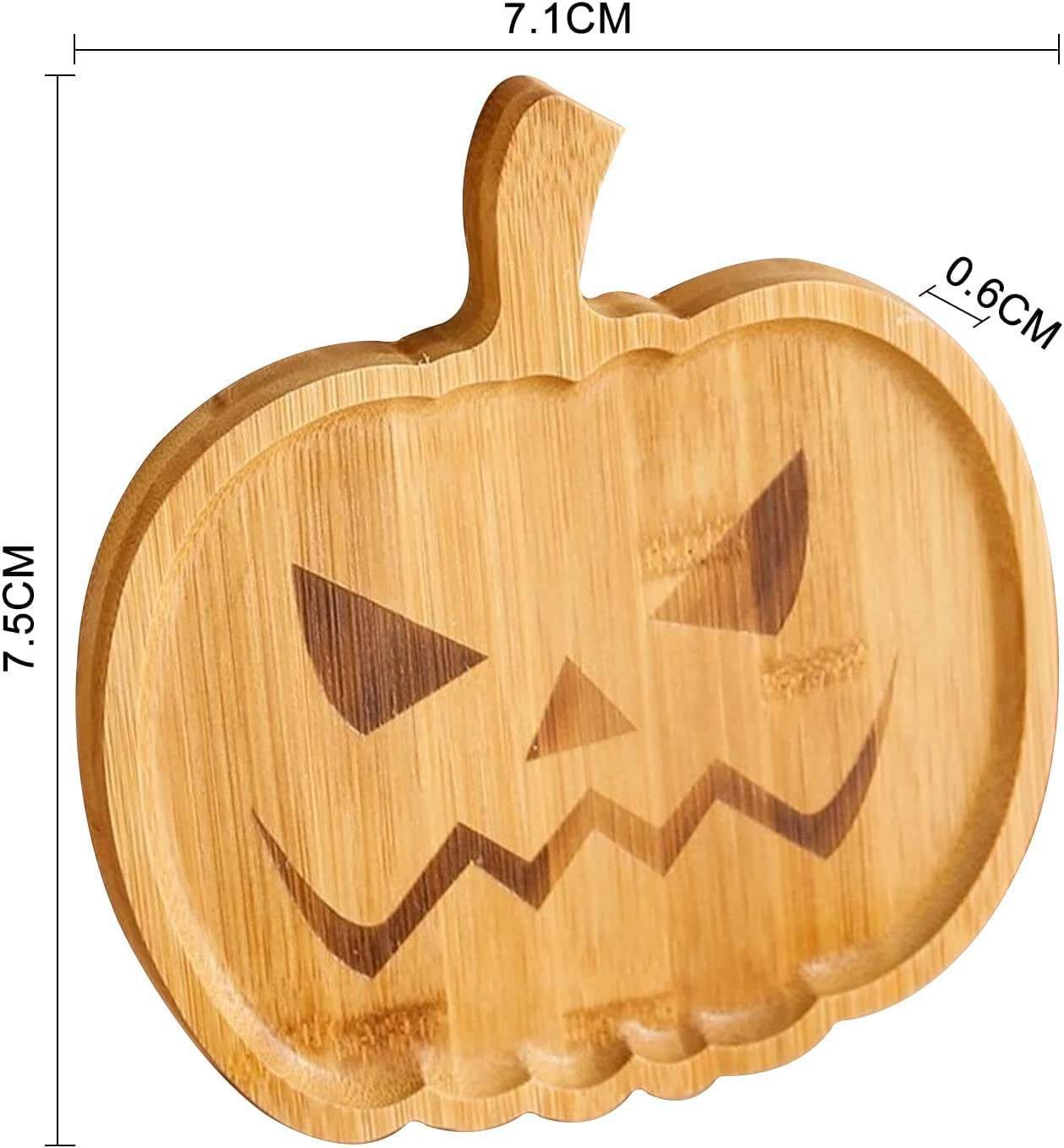 新款竹制托盘餐盘果盘竹质儿童盘创新南瓜造型来图来样DIY