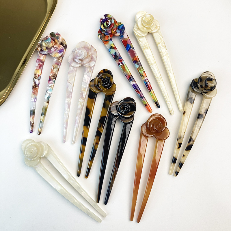 15g Weight Hair Sticks Hair Accessories Type Retro Women's Geometric Acetic Acid Sheets Hair Sticks