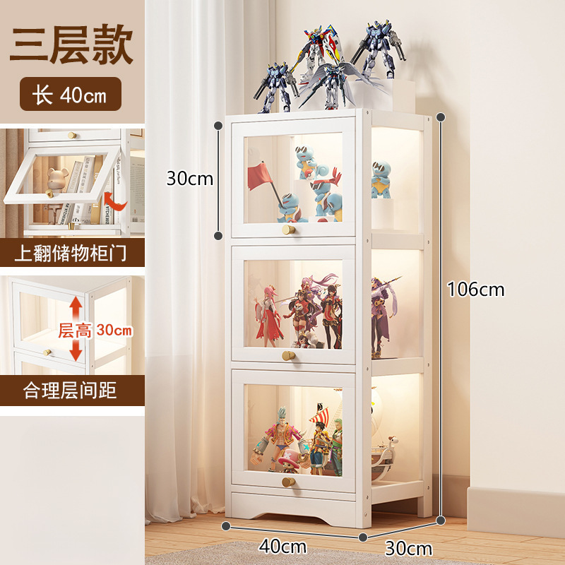 手作りキャビネット透明アクリル谷子展示痛みキャビネット床置き壁付家庭用リビングルーム置物本棚一体|undefined