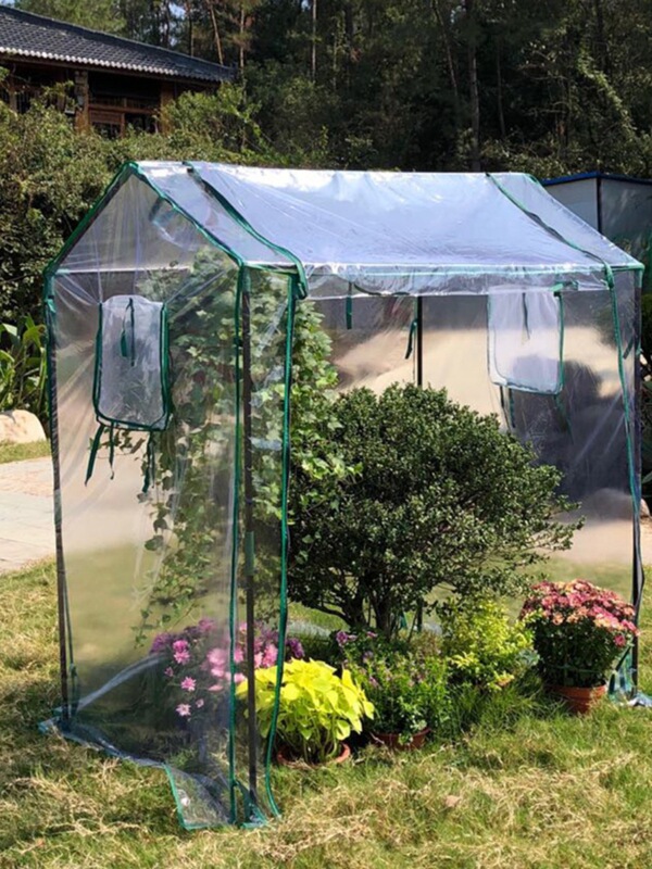 Plant Greenhouse Flower Room Windproof and Rainproof Outdoor Garden Greenhouse Insulation Cover Household Winter Courtyard Sunshine Gardening Greenhouse