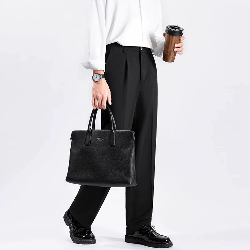 Модные брюки высокого уровня для мужчин с вертикальной тенденцией свободные брюки бизнес широкие ноги подвески повседневные прямые брюки