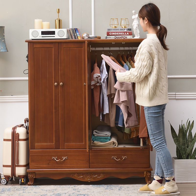 Solid Wood Wardrobe Bedroom Home Chest of Drawers Storage Living Room Wall Cabinet Economical Chest of Drawers Special Price Wooden Wardrobe