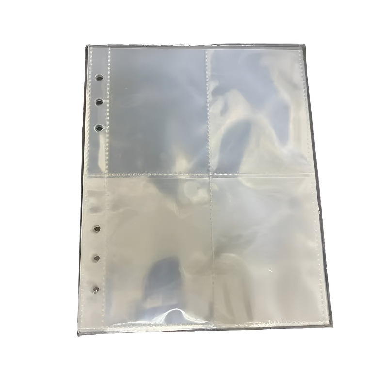 Álbum de tarjetas corrugadas de cristal transparente A5 hojas sueltas Cuatro cuadrados Tres pulgadas Idol Material PET Persiguiendo estrellas Álbum de almacenamiento de tarjetas pequeñas