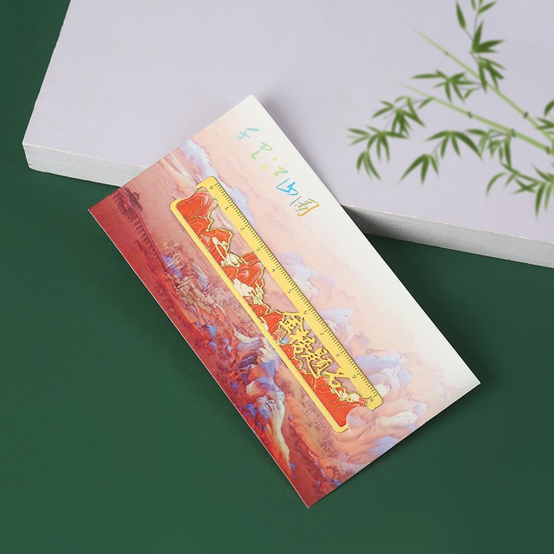 Panda creativo lindos marcadores de metales marcadores huecos de bronce estilo chino Wenchuang marcas de lectura carpeta al por mayor