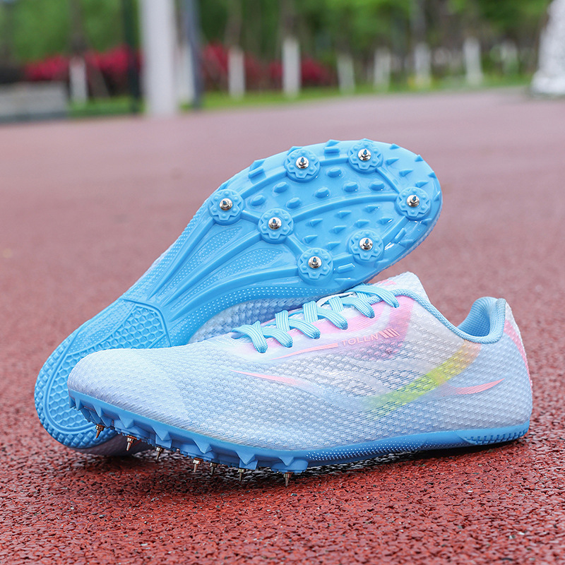 2025 nuevos zapatos de atletismo transfronterizos zapatos de entrenamiento juveniles hombres y mujeres zapatos de clavos deportivos de carrera una unidad