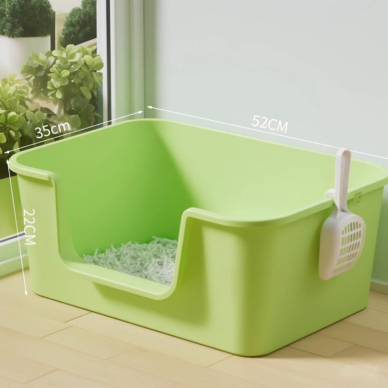 [6개월~3세] 52cm 그린 특대 사이즈, 무료 고양이 쓰레기 국자